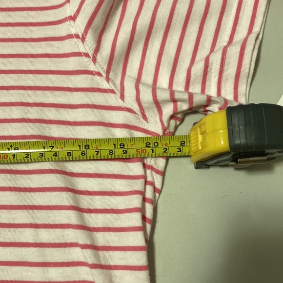 Erika&Co Pink/Wt Striped SS Boat Neck Embroidered Women’s Knit Shirt Sz ?S; NWT - Picture 5 of 7